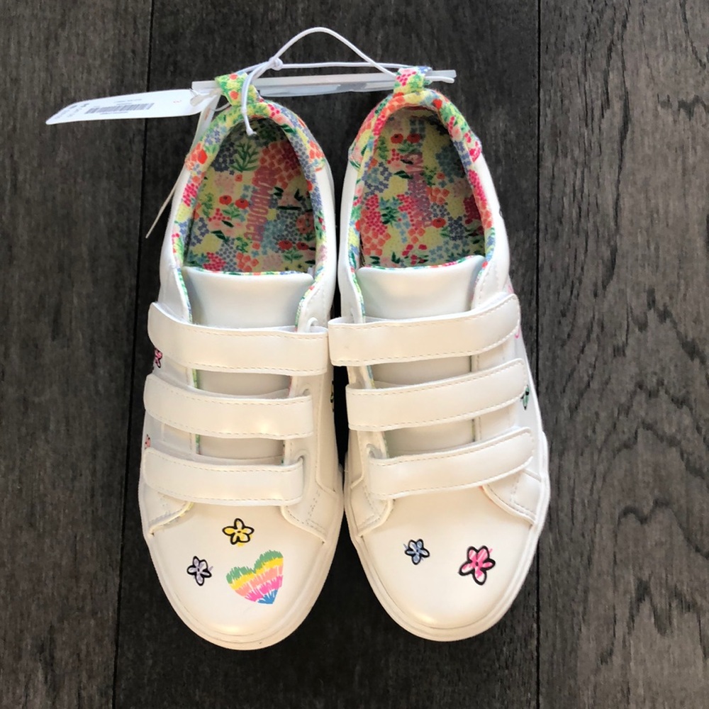 💖HP 10/03💖 Gymboree white girl’s sneakers - Picture 1 of 8